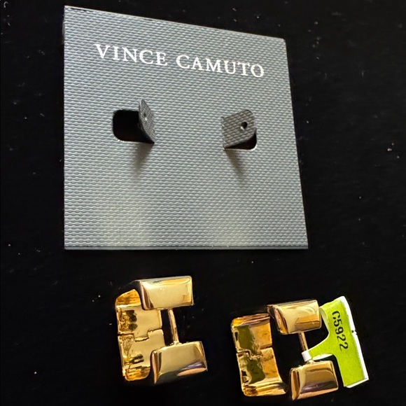 Vince Camuto Shiny Gold Earrings - Picture 4 of 4